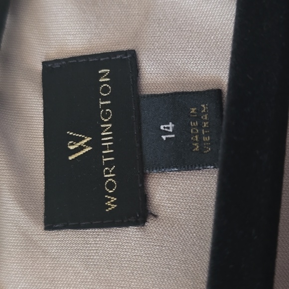 WORTHINGTON BRAND WOMEN'S PLUS BLACK DRESS SIZE 14 - Picture 8 of 16